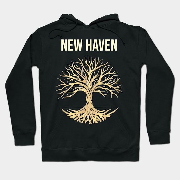 Tree Of Life City New Haven Hoodie by flaskoverhand